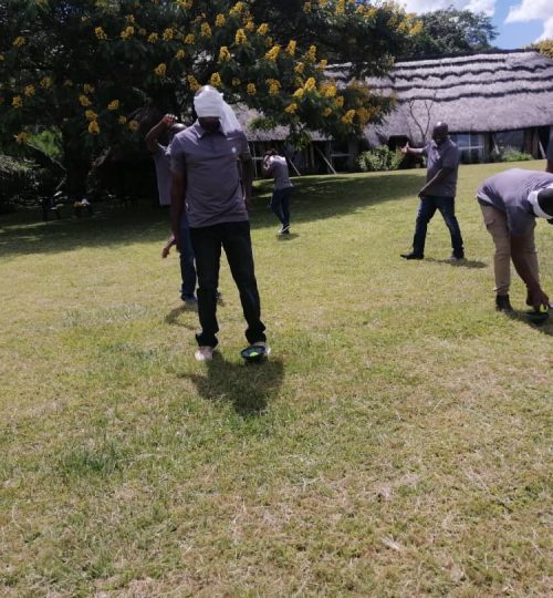 Mwanga Lodge winners of the drop the ball in the funnel challenge